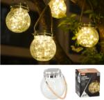 Garden Line Lampă solară LED în borcan - 20 LED-uri calde albe, 12 x 12 x 14, 5 cm (SOL3682)