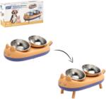 BackHomeLiving Set de Boluri Din Oțel Inoxidabil pentru Câini/Pisici - 41 x 20, 5 x 15 cm (PET7734)