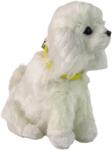 LEAN Toys Câine de pluș interactiv Pudel - Se mișcă și latră când este mângâiat pe cap (12697)