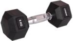 ENERO FIT Gantera hexagonala Enero Fit 6 kg negru/gri, cu invelis din cauciuc (1015194)