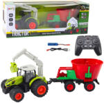 LEAN Toys Tractor Telecomandat de Dimensiuni Mari cu Semănătoare și Braț Rotativ 2.4G (21206)