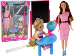 LEAN Toys Set de jucărie Profesoară și elevă cu accesorii școlare (15176) Papusa