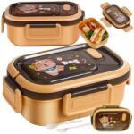 Verk Group Caserolă multifuncțională cu compartimente și tacâmuri încorporate, sigură pentru cuptorul cu microunde și mașina de spălat vase (07333)