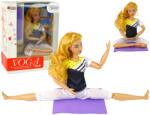 LEAN Toys Păpușă Yoga cu Păr Blond Lung și Covoraș de Yoga (15993)