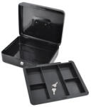 Malatec Cutie din Metal pentru Depozitare Bani cu Inchidere - Negru (00001216)