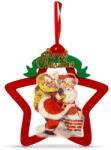 Family Collection Decorație de fereastră cu LED - Moș Crăciun și stea cu lumină caldă - cu ventuză (58977A)