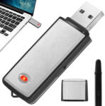 Verk Group USB Pendrive Mini Diktafon și Înregistrator Ascuns 8GB - Argintiu (06254)