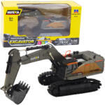 HUINA Excavator pe șenile Huina din metal, cu cupă mobilă, negru, scară 1: 50 (22759)