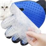 Real Mănușă de Silicon pentru Periat și Masaj Câini și Pisici, Culoare Albastră (RC-K-826)