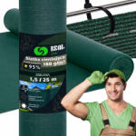 Real Plasă de umbrire și protecție HDPE verde cu filtru UV 1, 5x25m 180g/m (RC-K-894)