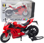 LEAN Toys Model motocicletă sport roșu la scară 1: 12 cu efecte de lumină și sunet (22612)