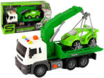 LEAN Toys Camion de Remorcare Asistență Rutieră Verde cu Efecte Sonore și Luminoase 1: 16 (11078)