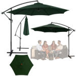 LEAN Umbrelă de grădină înclinabilă, verde, 350x250cm (27989)