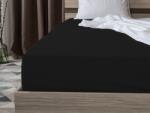  Cearsaf jersey cu lycra negru 90 x 200 cm