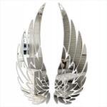 Kornik Akril tükör „Fényes szárnyak Ezüst 1000x697 mm 3D fali dekoráció (Lun257)