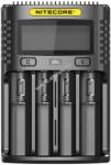 NITECORE USB töltő Nitecore UM4 Li-Ion, IMR, LiFePO4 (16340-18650-21700) NiMH/NiCd akku - A készlet erejéig!