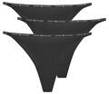 Tommy Hilfiger Stringek 3 PACK MULTI SHAPE BOTTOM Fekete EU XL