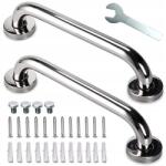  Fürdőszobai Fogantyú Kád Zuhany Korlát Rozsdamentes Acél Egyenes 2DB (poręcze-30cm-2szt)