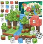 Doris Mágneses Építőkockák 3D Építőkockák Kocka Készlet XXL Világ 154el (HM259780 Edukacyjne Bloczki Zestaw)