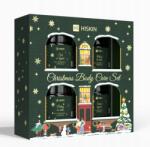 Hiskin Christmas Body Care Set só+peeling+testvaj és gyertya Zöld