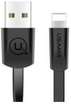 USAMS U2 lapos kábel Lightning 1, 2 m SJ199IP01 iPhone 5/6/7/8/X készülékhez fekete (US-SJ199) (SJ199IP01)