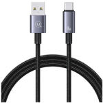 USAMS USB to USB-C kábel 3A, 1.2m, gyors töltés, acél/rozsdaálló SJ663USB01 (US-SJ663) (SJ663USB01)