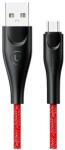 USAMS szőttes kábel U41 microUSB 3m 2A SJ399USB02 (US-SJ399) Fast Charge vörös (SJ399USB02)