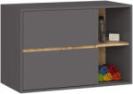 Brius Etajera de baie suspendata, cu 2 sertare, PAL 16 mm, 90x46x60 cm, gri si stejar artisan (AK-38163805)