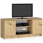 Brius Comoda tv pal 2 usi cu polita centrala, 120x40x55 cm, design natural, stejar artisan (AK-04380858) Comoda