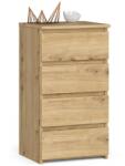 Brius Comoda cu 4 sertare, PAL laminat 16mm, 40x35x74 cm, stejar artisan (AK-38160392) Comoda