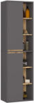 Brius Dulap baie suspendat pal 2 usi 6 rafturi, 50x30x170 cm, depozitare generoasa, gri stejar artisan (AK-12212974-2/2)