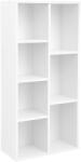 Brius Biblioteca cu 7 compartimente deschise, MDF, 50x24x106cm, alb (EZ-LBC27WT) Raft