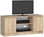 Brius Comoda tv pal 2 usi cu polita centrala, 120x40x55 cm, design natural, stejar sonoma (AK-38164185) Comoda