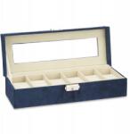 Giftdeco Óratartó Doboz 6 rekeszes sötétkék Ajándék (85497 AR)