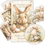  Nyomtatott fa tábla - Húsvéti pasztell téma - OKOSÁR 11db/csomag - kosarbolt