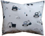  Kékes- Szürke munkagép mintás kispárna huzat - 40 x 50 cm
