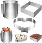  Állítható tortaforma kör négyzet szív 20cm tortatartó beosztással 3 (BB1197)