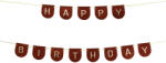  Felt Banner Happy Birthday Boy, Brown, 3m (GRLF2)
