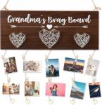  Függő fa fotótábla Diy 31x12cm angol (X001XIAQ69)