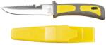 Fox Outdoor Products Cuțit de scufundare Fox Outdoor, galben-negru, mâner de cauciuc, cu teacă