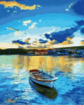 Figured Art Set pictura pe numere, cu sasiu, Barcuta la rasarit, 40x50 cm (PN1197-Y)