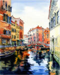 Figured Art Set pictura pe numere, cu sasiu, Acuarela din Venetia, 40x50 cm (FA10076-Y)