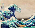 Figured Art Set pictura pe numere, cu sasiu, Marele val de la Kanagawa - Katsushika Hokusai , 40x50 cm (FA10121-Y)