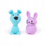 Kidea iskolai radír kisállatok 2 db Nyúl és Kutya (5400)