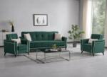  Set 3+1+1 Viktorya Lada Depozitare Tapitat Catifea Verde (C3274-731) Canapea