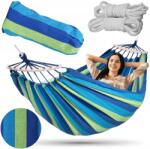 Vortex Kerti Függőágy Kétszemélyes XXL 260x150 2 Személyi Turista Rúddal Nagy (HAMAK OGRODOWY DWUOSOBOWY XXL 260x150)