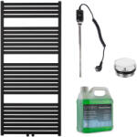 Cerano - Vincenzo fürdőszobai elektromos radiátor szett - 600W - matt fekete - 1330x600 mm - cerano - 141 877 Ft