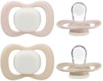 B. box Suzete din silicon 6m+, 2 buc - GLOW roz deschis/latte (300811)