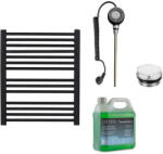 Cerano - Fürdőszobai elektromos radiátor szett Antonio - WIFI - 300W - matt fekete - 660x550mm