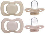 B. box Suzete din silicon 6m+, 2 buc - roz deschis/latte (300445)